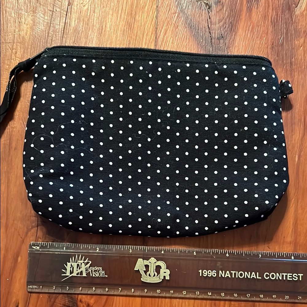 Thirty-one Black Polka Dot Pouch